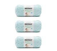 Bernat Softee Baby Cotton Aqua Mist Yarn - 3 Pack of 120g/4.25oz - Blend - 3 DK (Light) - 254 Yards - Knitting/Crochet