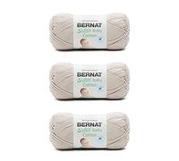 Bernat Softee Baby Cotton Feather Gray Yarn - 3 Pack of 120g/4.25oz - Blend - 3 DK (Light) - 254 Yards - Knitting/Crochet