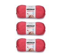 Bernat Softee Baby Soft Red Yarn - 3 Pack of 141g/5oz - Acrylic - 3 DK (Light) - 362 Yards - Knitting/Crochet