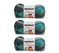Bernat Softee Chunky Deep Waters Yarn - 3 Pack of 80g/2.8oz - Acrylic - 6 Super Bulky - 77 Yards - Knitting/Crochet