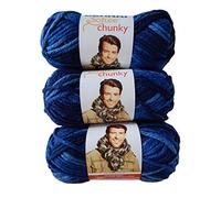 BERNAT SOFTEE CHUNKY OMBRE- PACK OF 3 BALLS - 80G EACH BALL - DENIM OMBRE