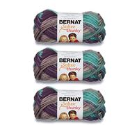 Bernat Softee Chunky Shadow Yarn - 3 Pack of 80g/2.8oz - Acrylic - 6 Super Bulky - 77 Yards - Knitting/Crochet