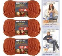 Bernat Softee Chunky Solid Yarn Bundle Super Bulky #6, 3 Skeins Pumpkin 28630