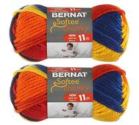 Bernat Softee Chunky Yarn 2-Pack Super Bulky #6 Each 2.8 Ounce 100% Acrylic (School Yard)