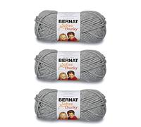 Bernat Softee Chunky Yarn (3 Ball Pack), Grey Heather