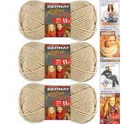 Bernat Softee Chunky Yarn Bundle Super Bulky #6, 3 Skeins Linen 28021
