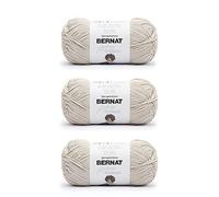 Bernat Softee Cotton Feather Gray Yarn - 3 Pack of 120g/4.25oz - Nylon - 3 DK (Light) - 254 Yards - Knitting, Crocheting & Crafts