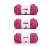 Bernat Softee Cotton Fuchsia Yarn - 3 Pack of 120g/4.25oz - Nylon - 3 DK (Light) - 254 Yards - Knitting, Crocheting & Crafts