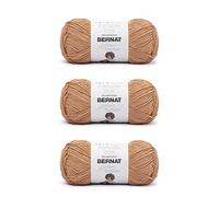 Bernat Softee Cotton Sandstone Yarn - 3 Pack of 120g/4.25oz - Nylon - 3 DK (Light) - 254 Yards - Knitting/Crochet