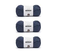Bernat Softee Cotton Seaside Blue Yarn - 3 Pack of 120g/4.25oz - Nylon - 3 DK (Light) - 254 Yards - Knitting, Crocheting & Crafts