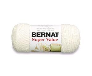 Bernat Spinrite Satin Solid yarn, acrylic, natural, 3 pieces