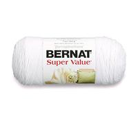 Bernat Spinrite Satin Solid yarn, acrylic, white, 3 pieces