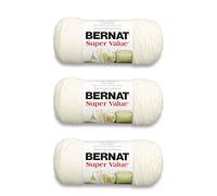 Bernat Super Value Yarn, 3 Pack, Natural 3 Count