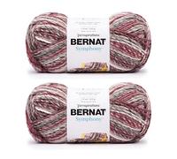 Bernat Symphony Pomegranate Punch Yarn - 2 Pack of 225g/8oz - Nylon - 5 Bulky - 309 Yards - Knitting, Crocheting & Crafts