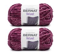 Bernat Velvet Burgundy Plum Yarn - 2 Pack of 300g/10.5oz - Polyester - 5 Bulky - 315 Yards - Knitting/Crochet