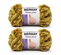 Bernat Velvet Plus Golden Moss Yarn - 2 Pack of 300g/10.5oz - Polyester - 6 Super Bulky - Knitting/Crochet