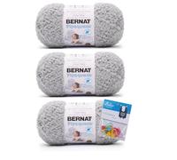 Bernat Yarn Pipsqueak Yarn, 3.5 Oz, 3-Pack Bundle with Bella's Crafts Stitch Markers (Elephant)