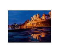Bernburg Castle in the evening，Jigsaw Puzzle for Adults 1000 Piece for Kids Age 12 Years Up Paper Puzzles Educational Game（38x26cm）-AV73