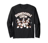 Bernedoodle Crew Cute Cartoon for Dog Owners Pet Bernedoodle Long Sleeve T-Shirt