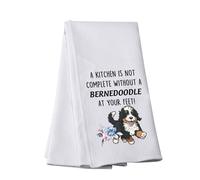 Bernedoodle Tea Towel A Kitchen is Not Complete Without A Bernedoodle Kitchen Towel Bernedoodle Dog Lover Gift (Bernedoodle -t)