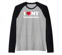 Bernedoodles Berner Mountain Poo I Love My Bernedoodle Raglan Baseball Tee