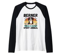 Berner is My Spirit Animal Kawaii Bernese Mountain Dog Raglan Baseball Tee