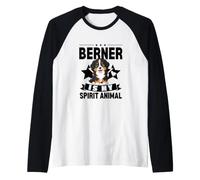 Berner is My Spirit Animal Kawaii Bernese Mountain Dog Raglan Baseball Tee
