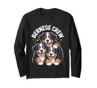 Bernese Crew Cute Cartoon og Owners Bernese Mountain Dog Long Sleeve T-Shirt