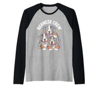 Bernese Crew Cute Cartoon og Owners Bernese Mountain Dog Raglan Baseball Tee