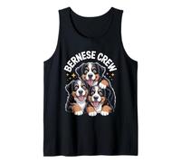 Bernese Crew Cute Cartoon og Owners Bernese Mountain Dog Tank Top