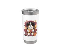Bernese Dog Mountain Reading Books Cozy Bookworm Art Stainless Steel Insulated Tumbler