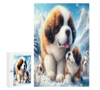 Bernese Mountain Dog 1000 Piece Jigsaw Puzzles Suitable Adults Kids Cute Dog Pet Jigsaws Home Studio Decor Stress Relief Challenge Perfect Holiday Present 1000 PCS