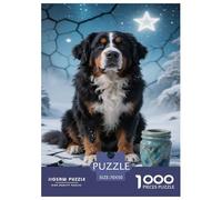 Bernese Mountain Dog 1000 Pieces Portable Jigsaw Puzzle Age 3+ Cool Collage Effect, Fun Details, Educational, Challenging Puzzle Games 70x50cm/1000pcs