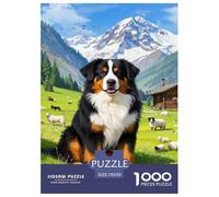 Bernese Mountain Dog 1000 Pieces Portable Jigsaw Puzzle Age 3+ Cool Collage Effect, Home Decoration, Educational, Challenging Puzzle Games 70x50cm/1000pcs
