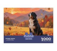 Bernese Mountain Dog 1000 Pieces Premium Jigsaw Age 12+ Cool Collage Effect, Fun Details, Educational, Challenging Puzzle Games 70x50cm/1000pcs
