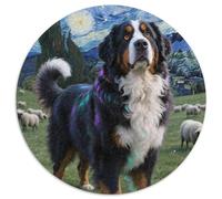 Bernese Mountain Dog 1000pcs Jigsaw Puzzles What Happens Next Educational Games for Adults And Kids 1000pcs (67.5x67.5cm)