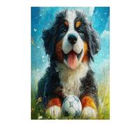 Bernese Mountain Dog 300 Pc Classic Jigsaw Puzzle Cute Dog Pet Puzzle for Adults Hard Challenging Hobby Home Decor Poster Sturdy Creativity & Gift Giving 300 PCS