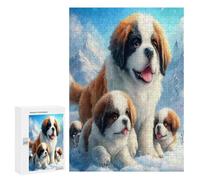 Bernese Mountain Dog 300Pc Jigsaw Puzzles All Ages Cute Dog Pet Jigsaws Festive Gift Idea Family Bonding Activity Whimsical Design Stress Relief Home Decor 300 PCS