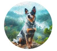 Bernese Mountain Dog 68 Piece Round Puzzle Cute Dog Pet Animal Shape All Ages Educational Puzzle Creative Challenge Gift for Families Home Decor Inspiration 68 PCS