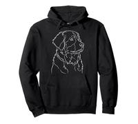 Bernese Mountain Dog Aesthetic Line Art Abstract Minimalist Pullover Hoodie