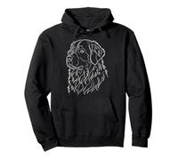 Bernese Mountain Dog Aesthetic Line Art Abstract Minimalist Pullover Hoodie