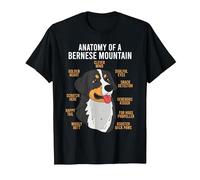 Bernese Mountain Dog Anatomy Dog Lover T-Shirt, Men, Black, Small