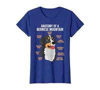 Bernese Mountain Dog Anatomy Dog Lover T-Shirt, Women, Royal Blue, Medium