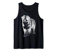 Bernese Mountain Dog Art Dog Lover Minimal Line Drawing Tank Top