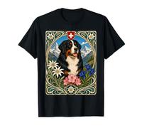 Bernese Mountain Dog Art Nouveau Berner Mom Dad T-Shirt