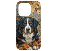 Bernese Mountain Dog Berner Oberland Floral Art Case for iPhone 15 Pro