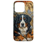Bernese Mountain Dog Berner Oberland Floral Art Case for iPhone 15 Pro Max