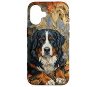 Bernese Mountain Dog Berner Oberland Floral Art Case for iPhone 16