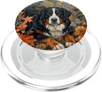 Bernese Mountain Dog Berner Oberland Floral Art PopSockets PopGrip for MagSafe