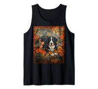 Bernese Mountain Dog Berner Oberland Floral Art Tank Top